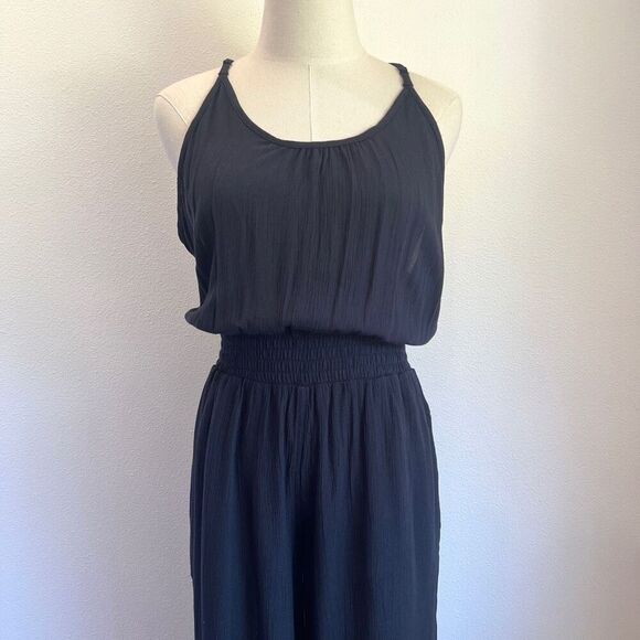 PrAna Fernie Wide Leg Jumpsuit Black NWT Lightweight Cover-Up Size Small - Picture 6 of 16